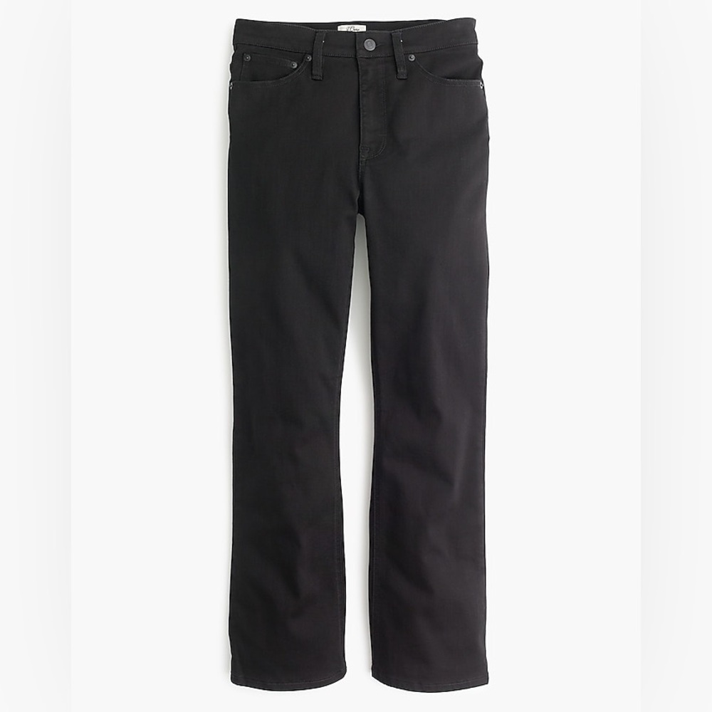 J. Crew VGUC Women's 9” Billie Demi Boot Crop Black Denim Classic Jeans, Size 28